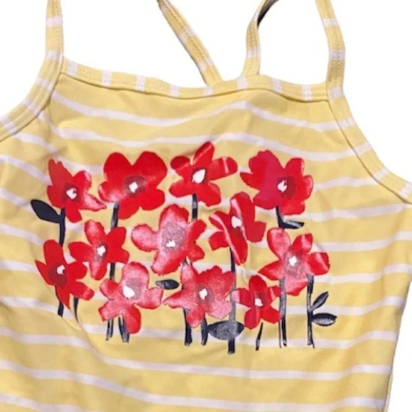 HANNA ANDERSSON NEW GIRLS YELLOW ONE PIECE BATHING SUIT SWIMSUIT SIZE 6 7 (120) - Picture 4 of 6